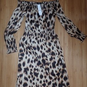 Animal Print Petite Dress Size XSP White House Black Market New